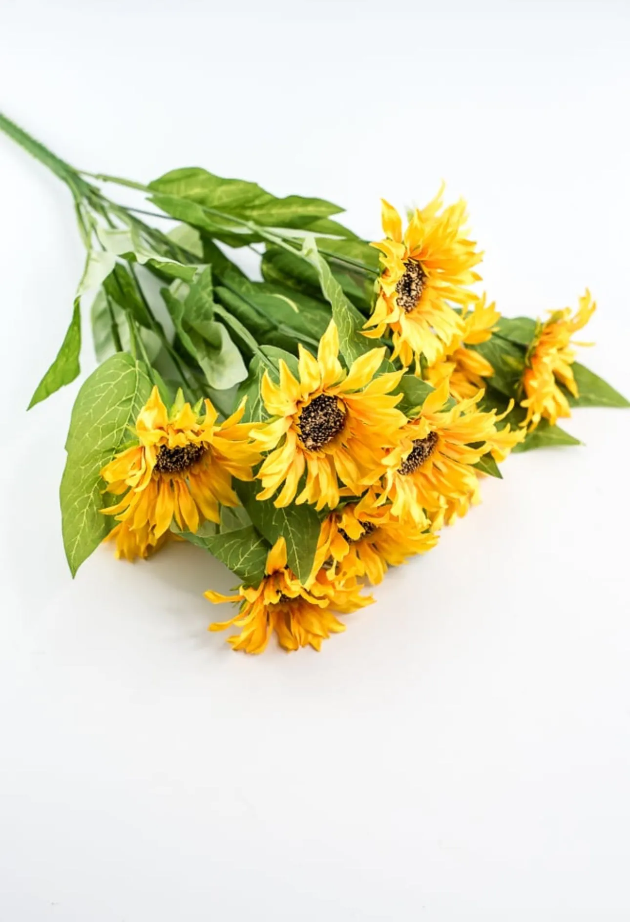 Artificial Sunflower flower bush - yellow