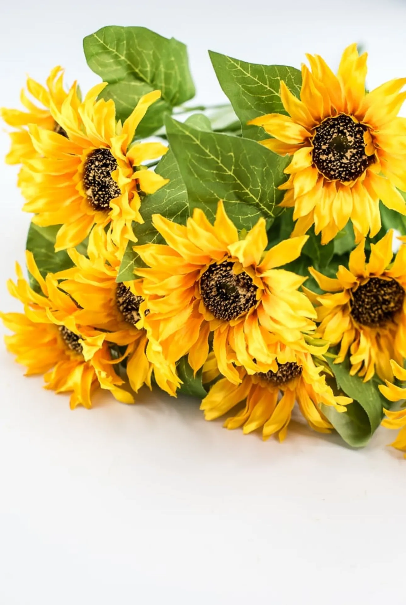 Artificial Sunflower flower bush - yellow