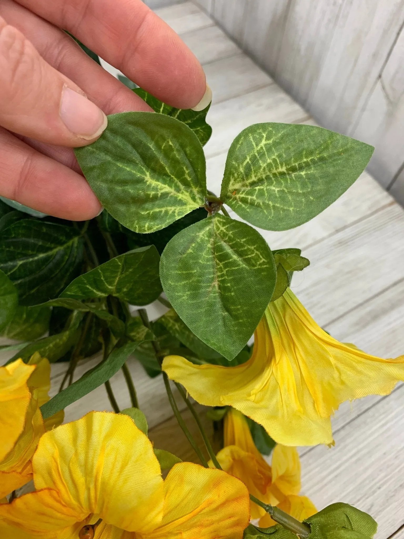 Artificial yellow morning glory / artificial petunias flowers,