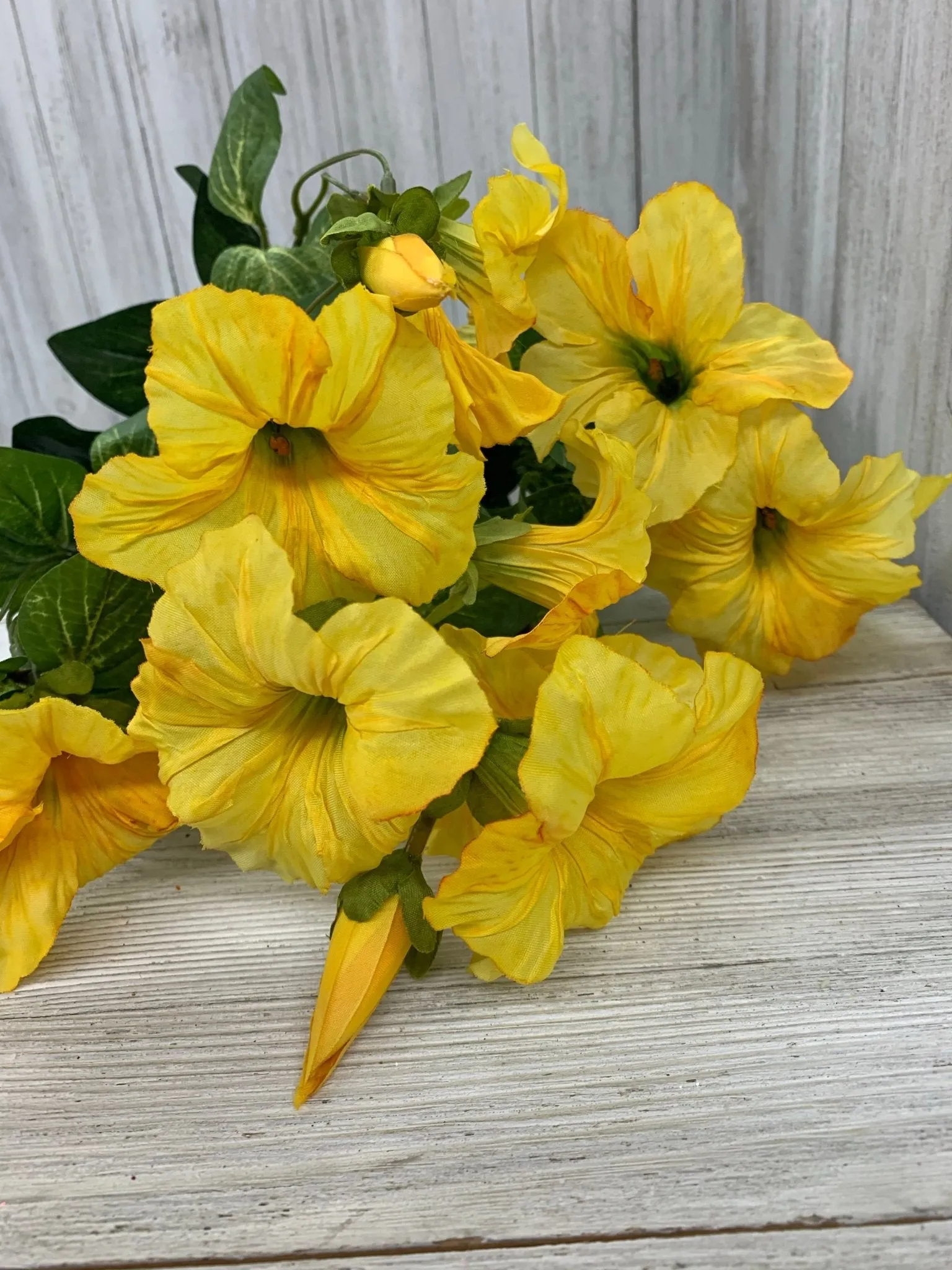 Artificial yellow morning glory / artificial petunias flowers,