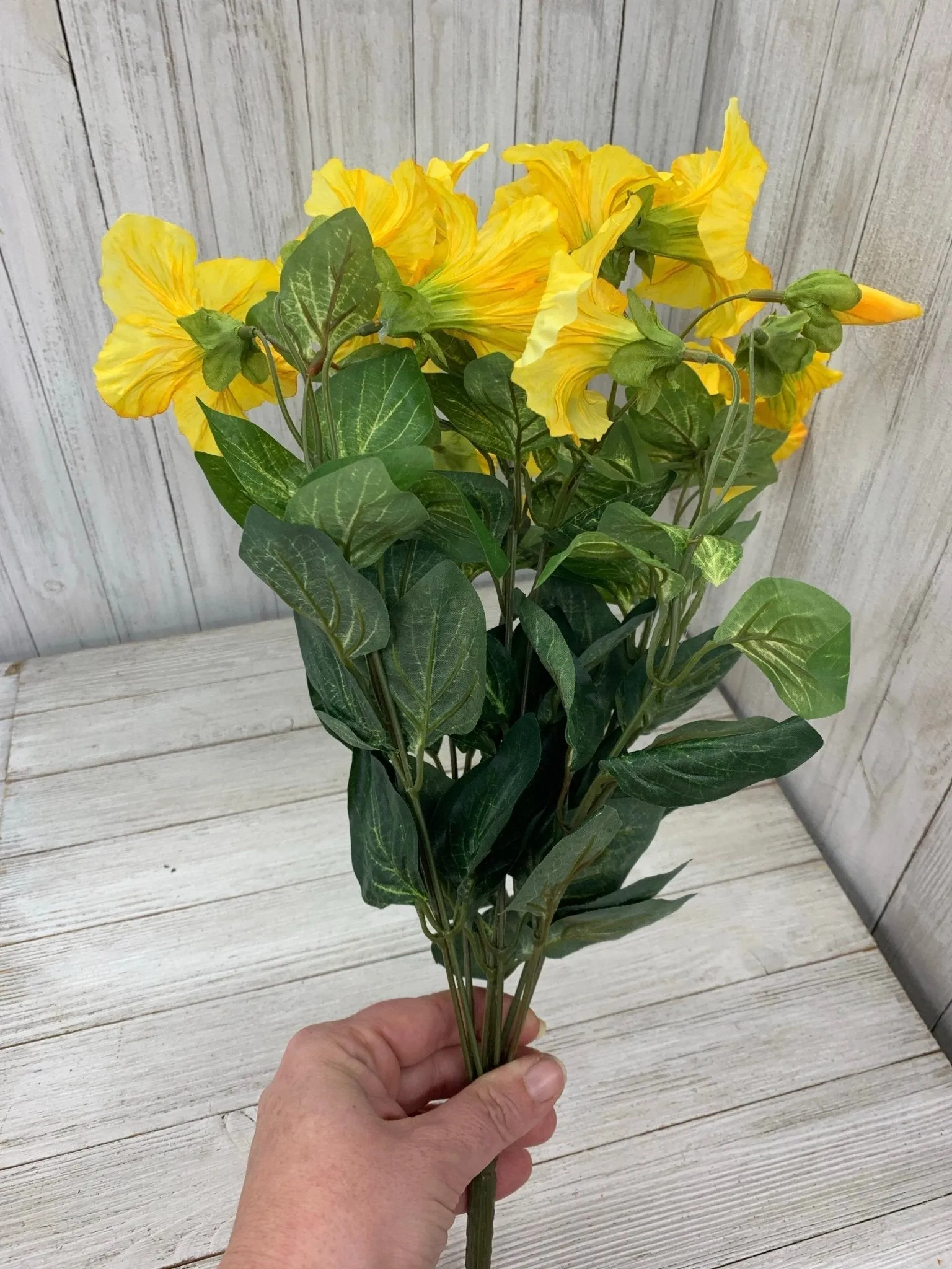 Artificial yellow morning glory / artificial petunias flowers,