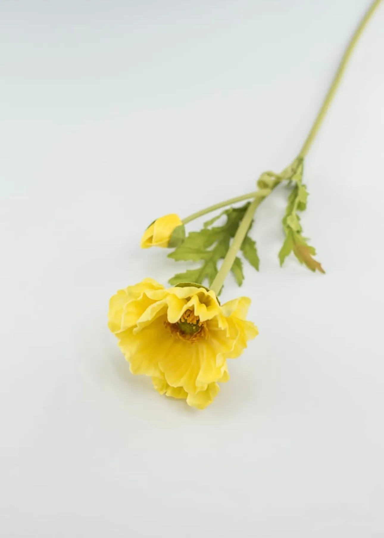 Artificial yellow poppy spray - real touch