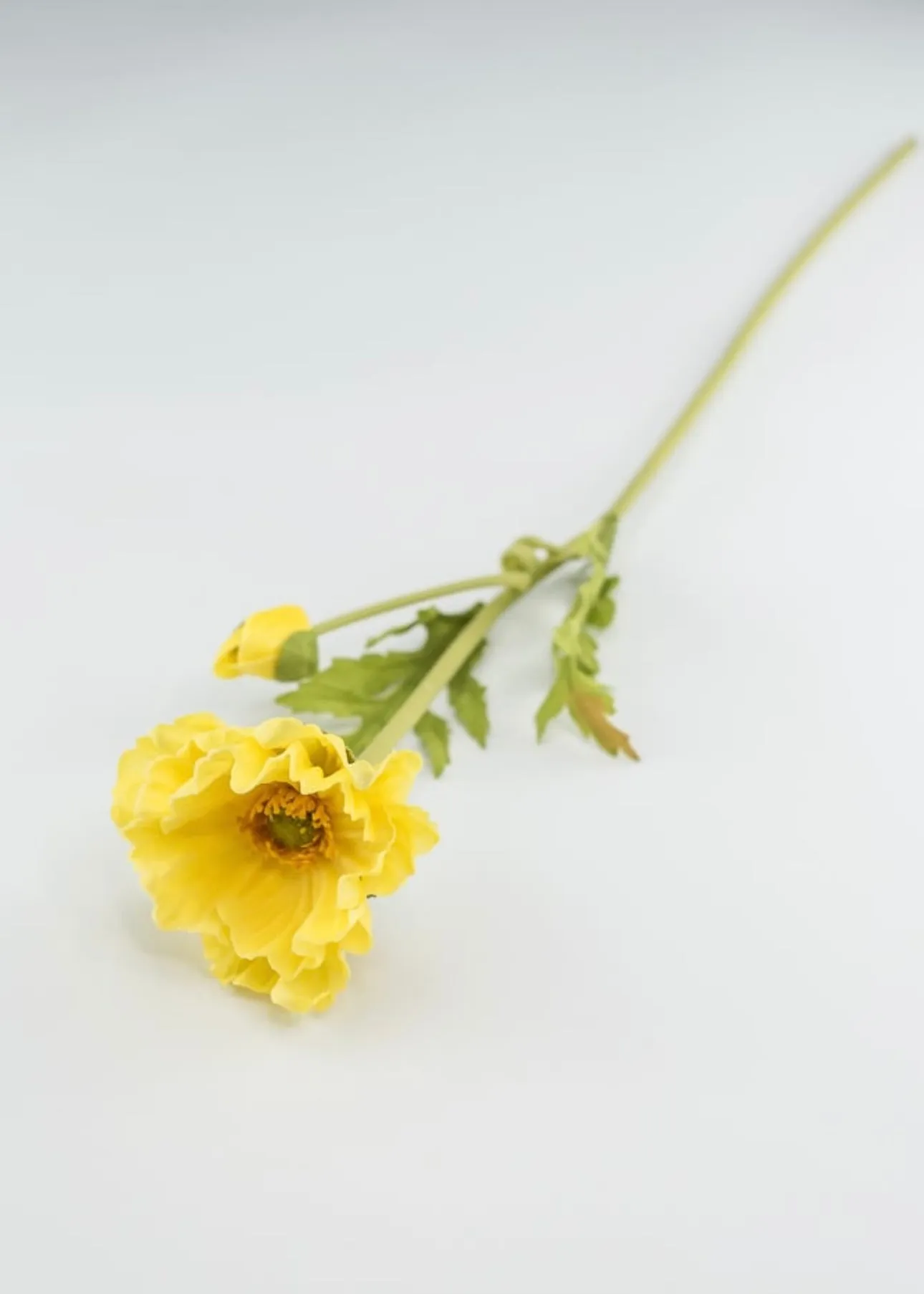 Artificial yellow poppy spray - real touch