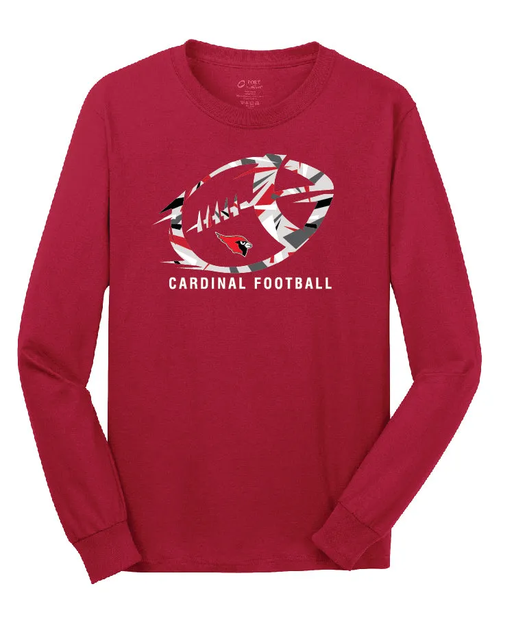 BA Football Red Long Sleeve Tee