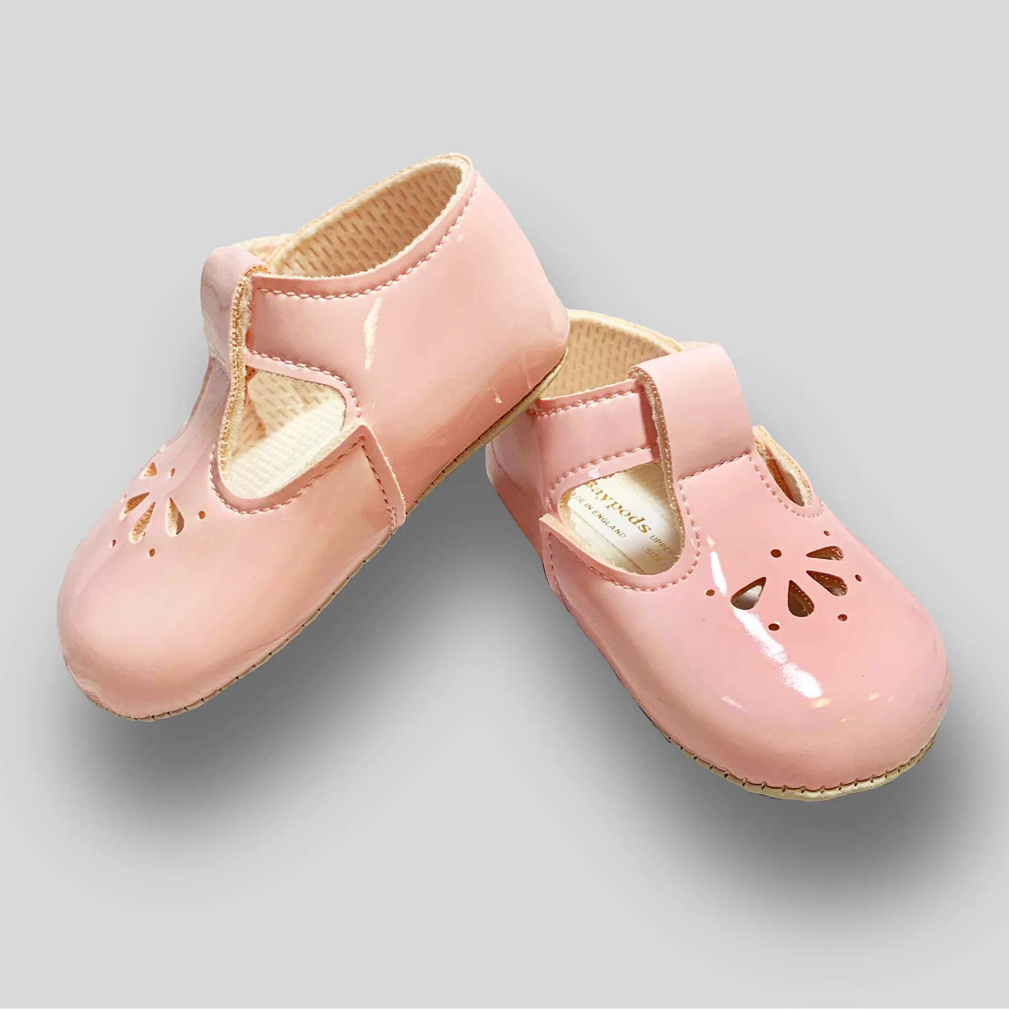 Baby Girl Shoes -Patent Pink with T Bar