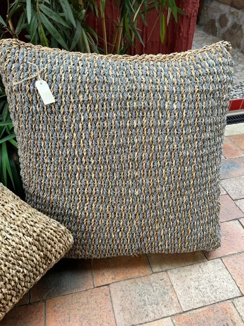 Balah Black/Natural Pouf 80x80