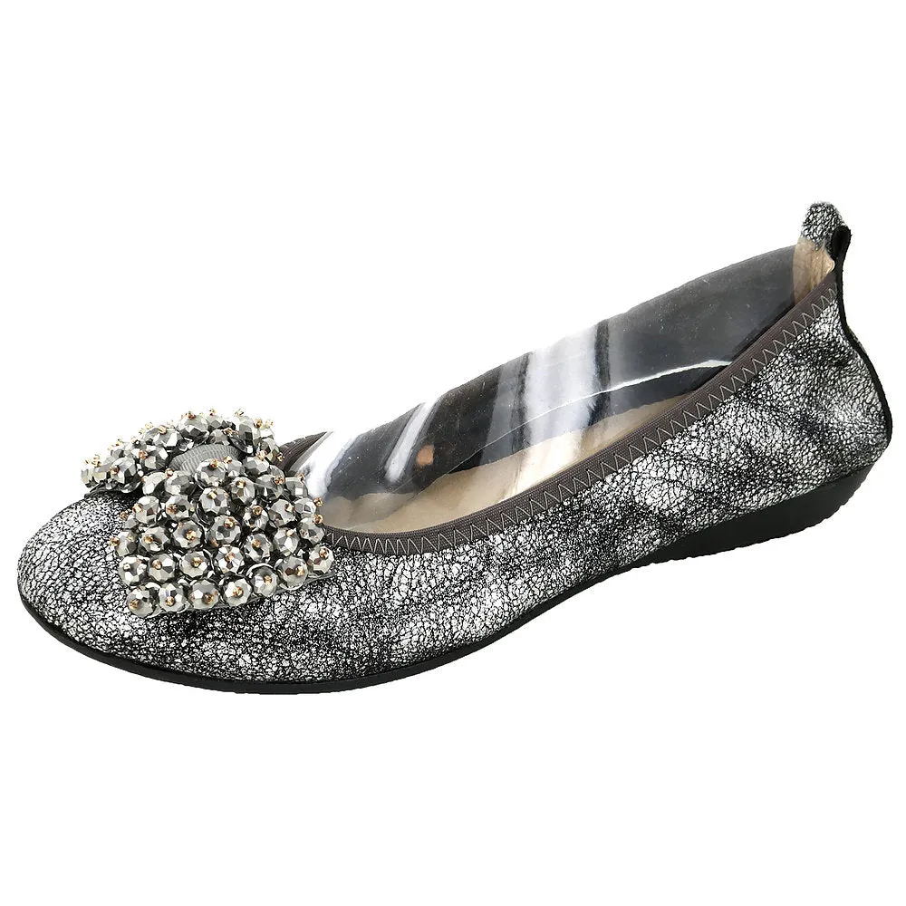 Ballerina Style Shoe ,Grey/Pewter