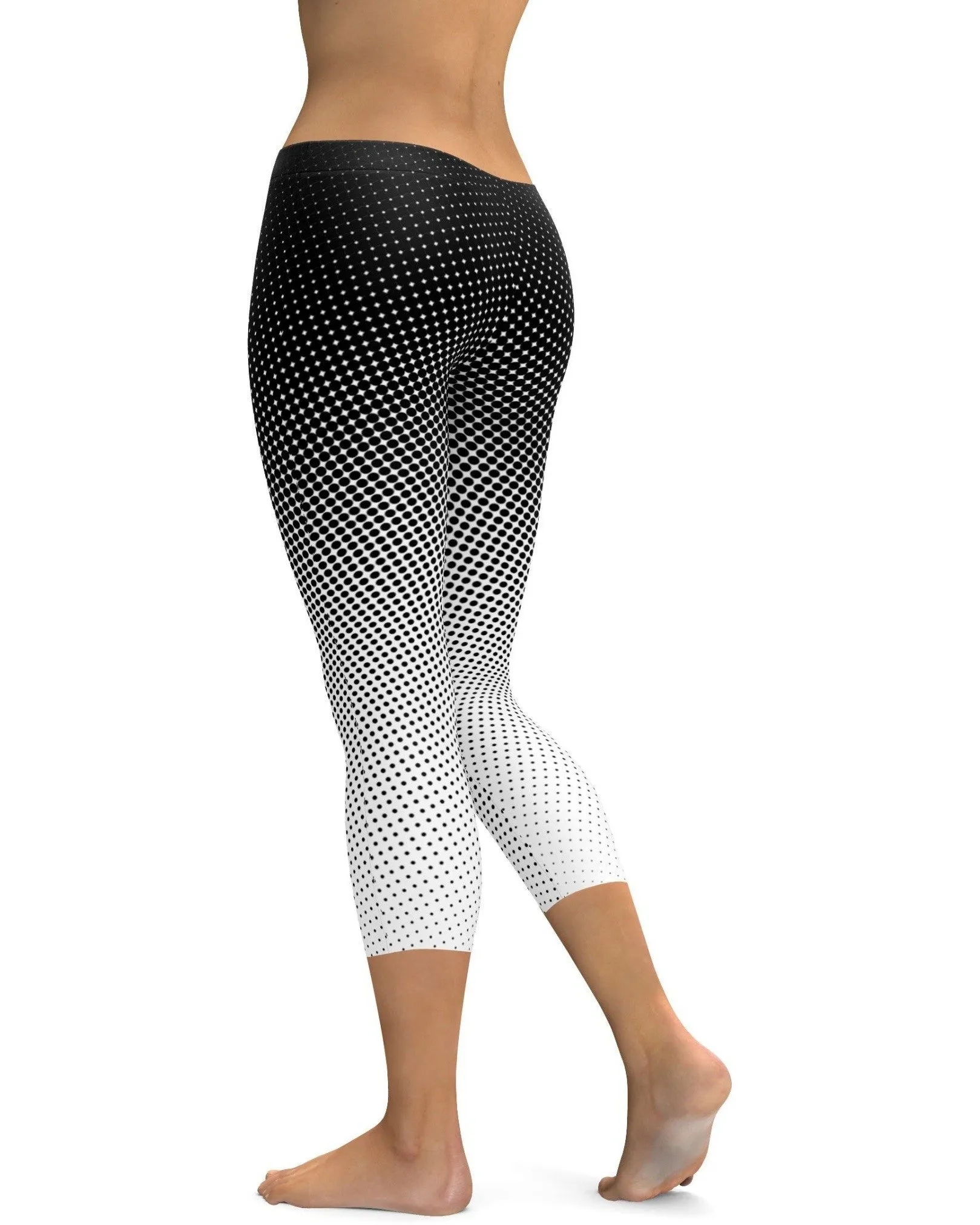 B&W Halftone Capris