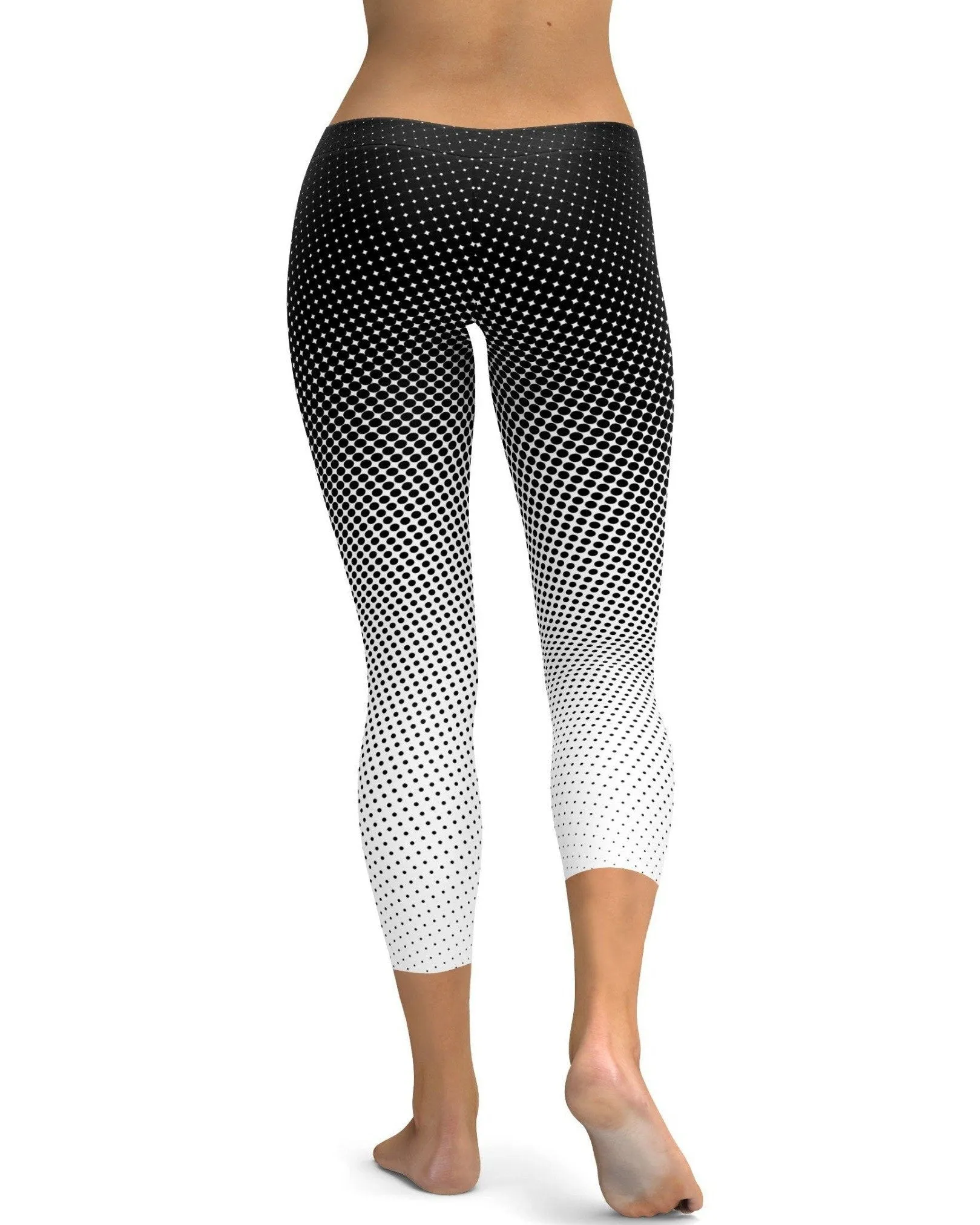 B&W Halftone Capris