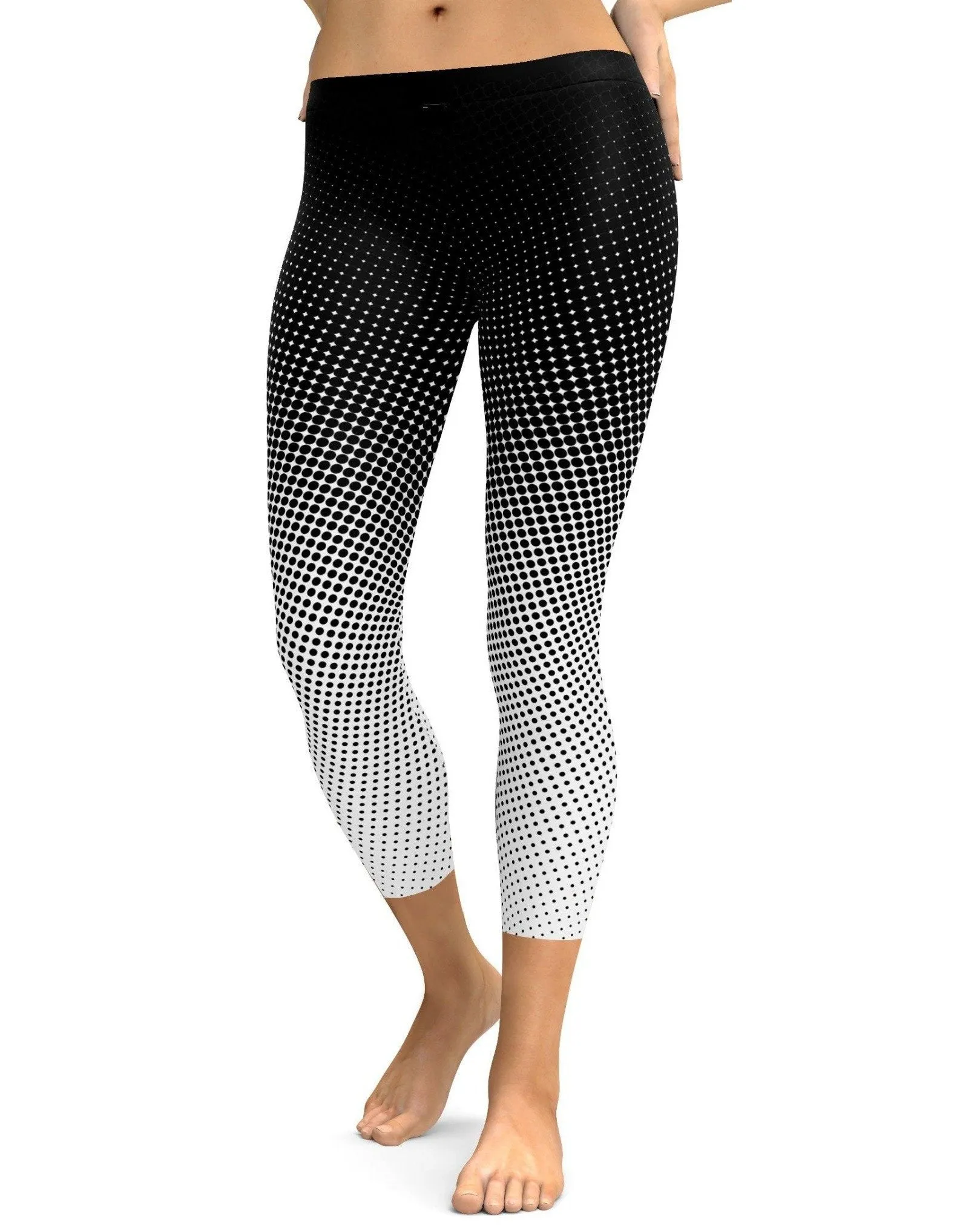 B&W Halftone Capris