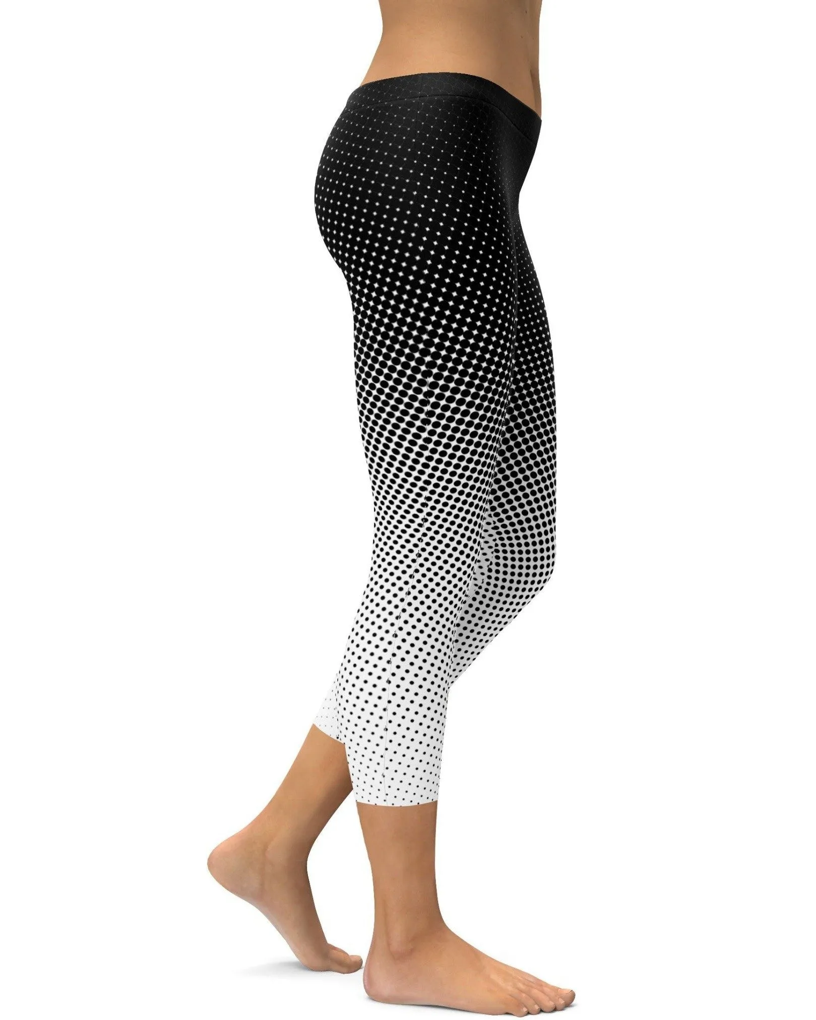 B&W Halftone Capris