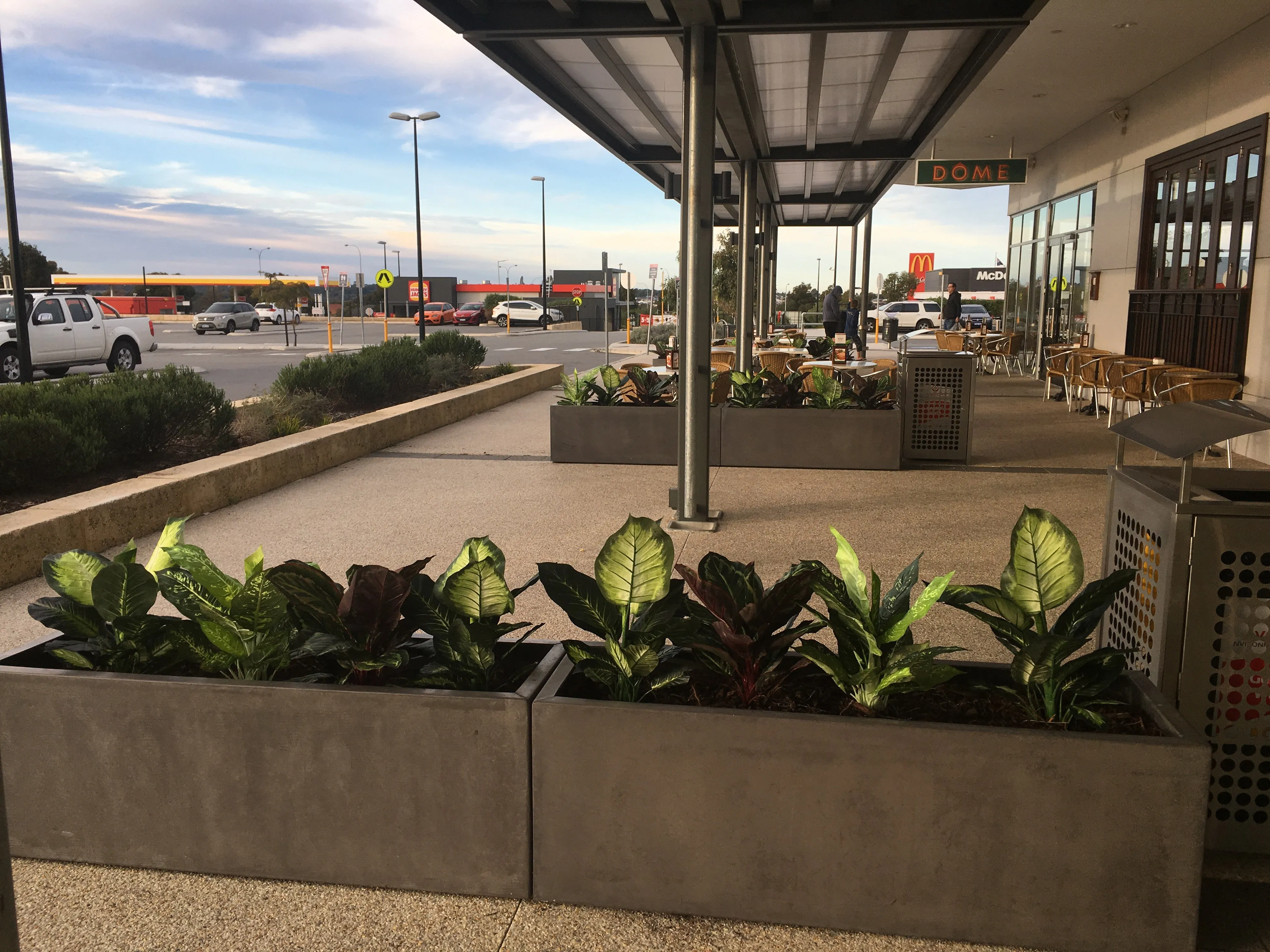 Banksia Grove Village Shopping Centre - Greenery Wall & Artificial Plants in Planters