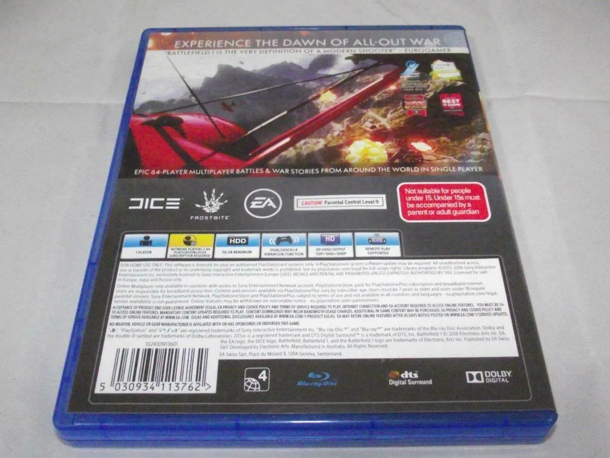 Battlefield 1 Sony PS4 (Pre-Owned)