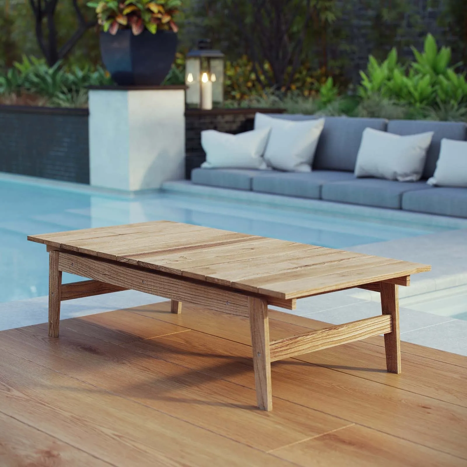 Bayport Outdoor Patio Teak Coffee Table by Modway