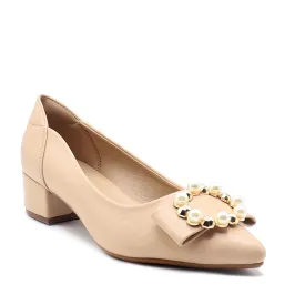 Beige Formal Court Shoes 085471