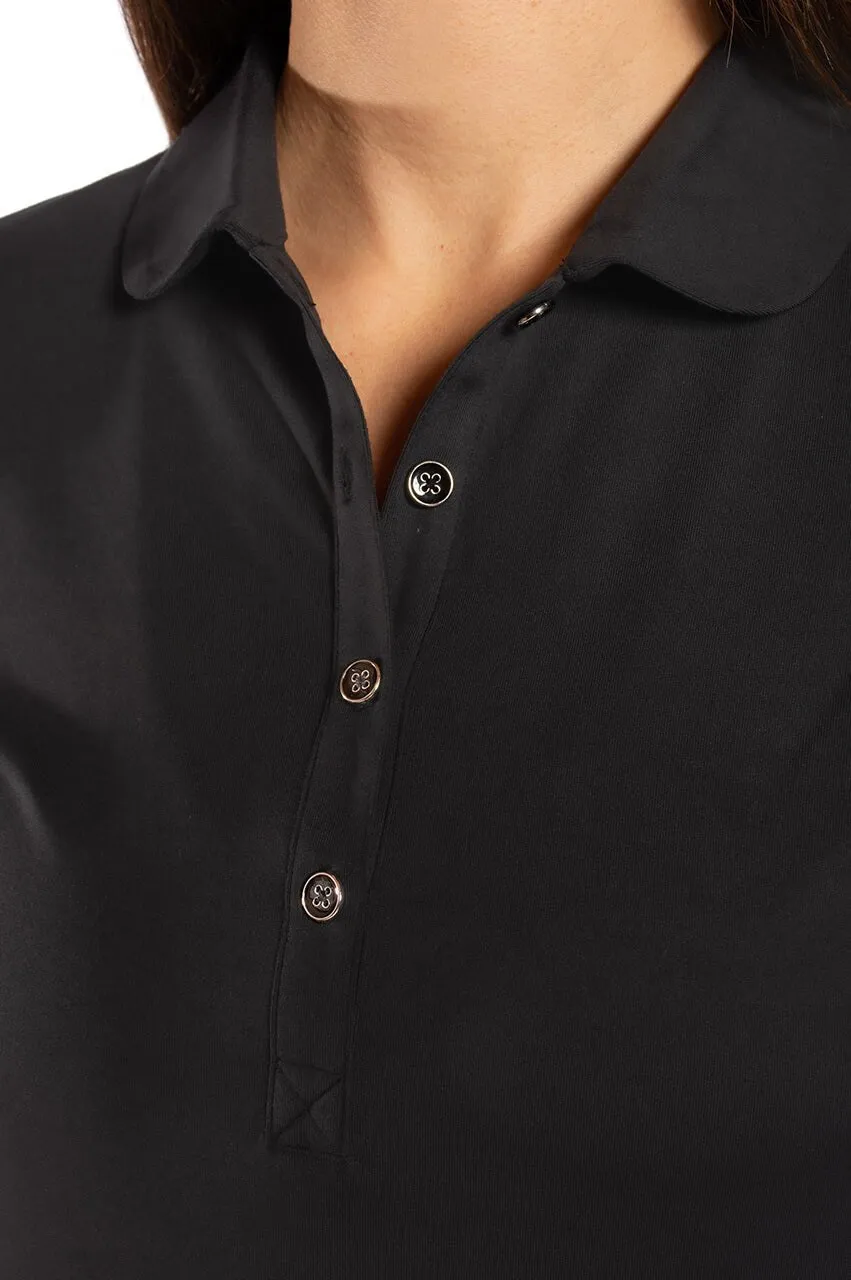 Black Fabulous Elbow Polo