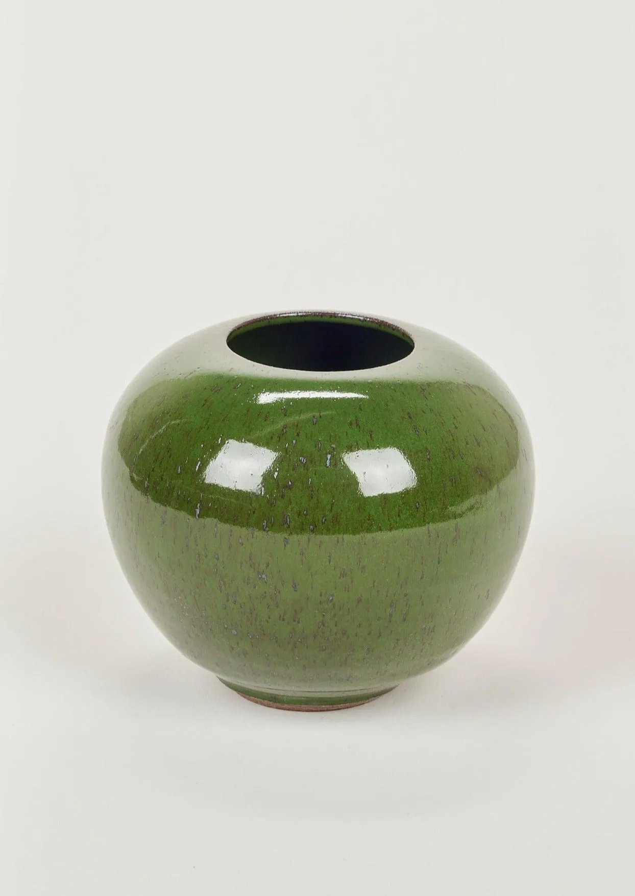 Bob Dinetz Flower Bowl Vase in Artificial Turf Glaze - 6"