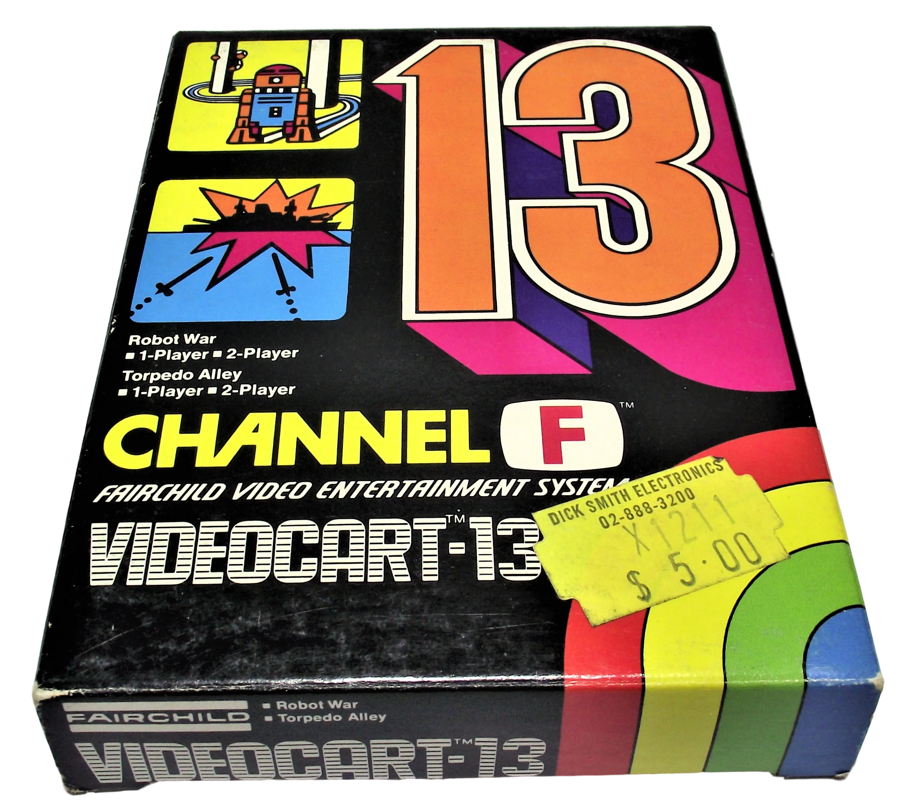 Boxed Channel F Videocart Fairchild Video Entertainment System 13 Robot War Torpedo Alley