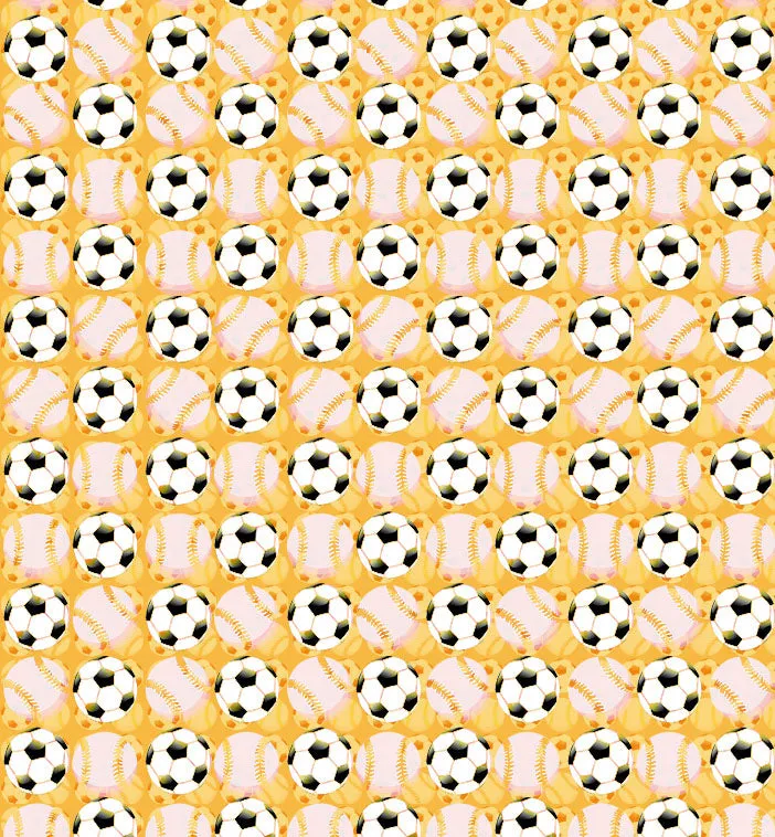 Boys size, Yellow Football, 100% Silk Twill Tie