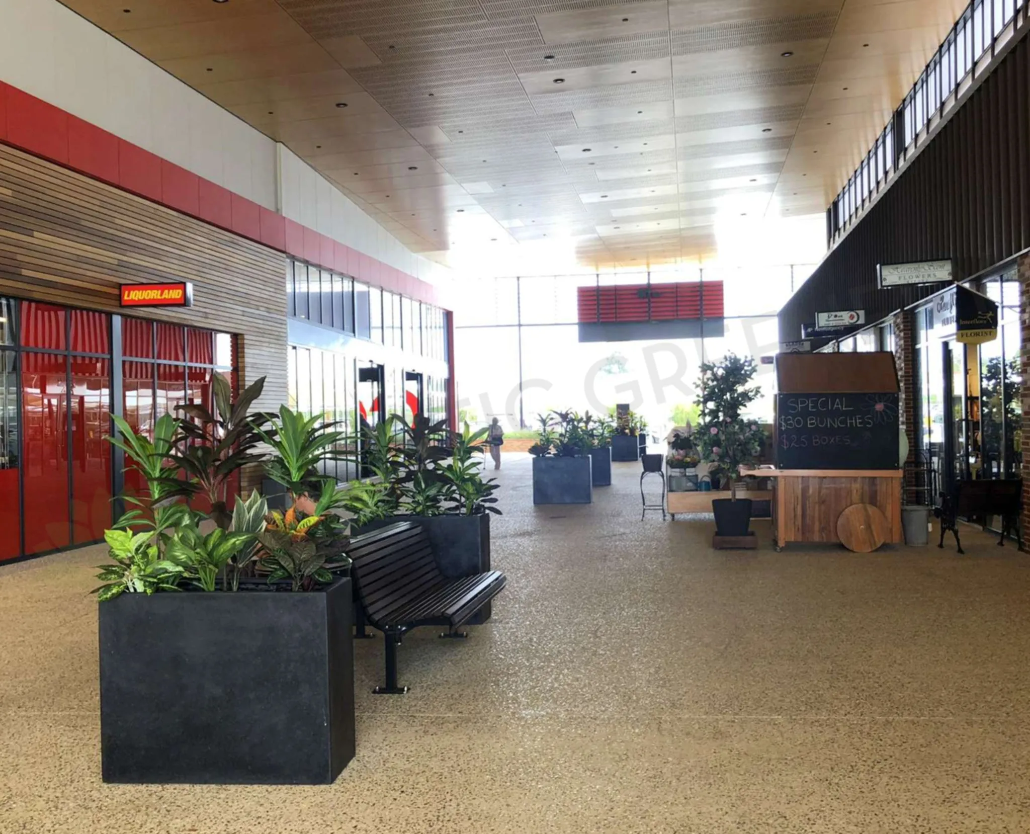 Byford Village Shopping Centre - Supply Artificial Plants in Planter Boxes