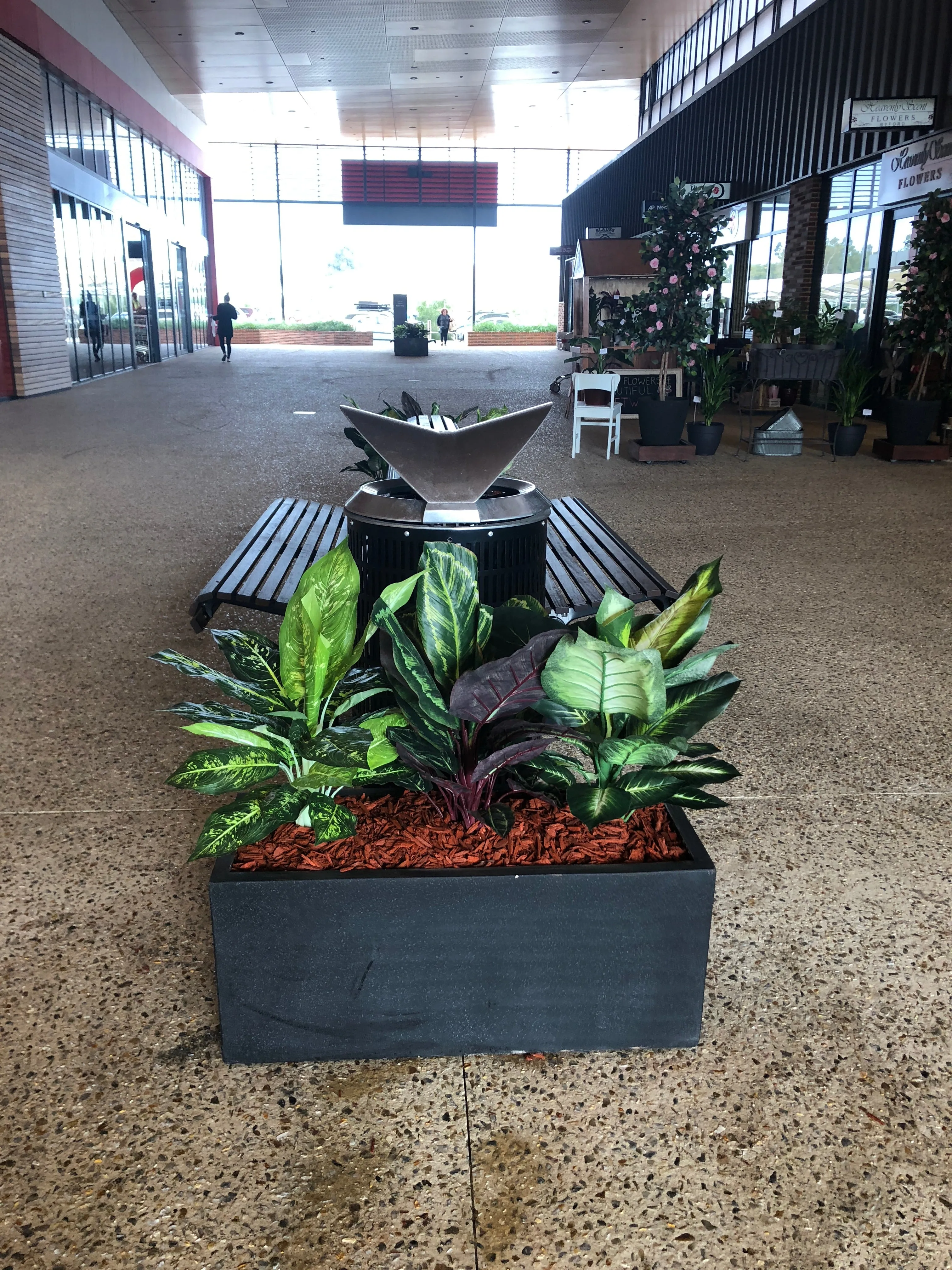 Byford Village Shopping Centre - Supply Artificial Plants in Planter Boxes