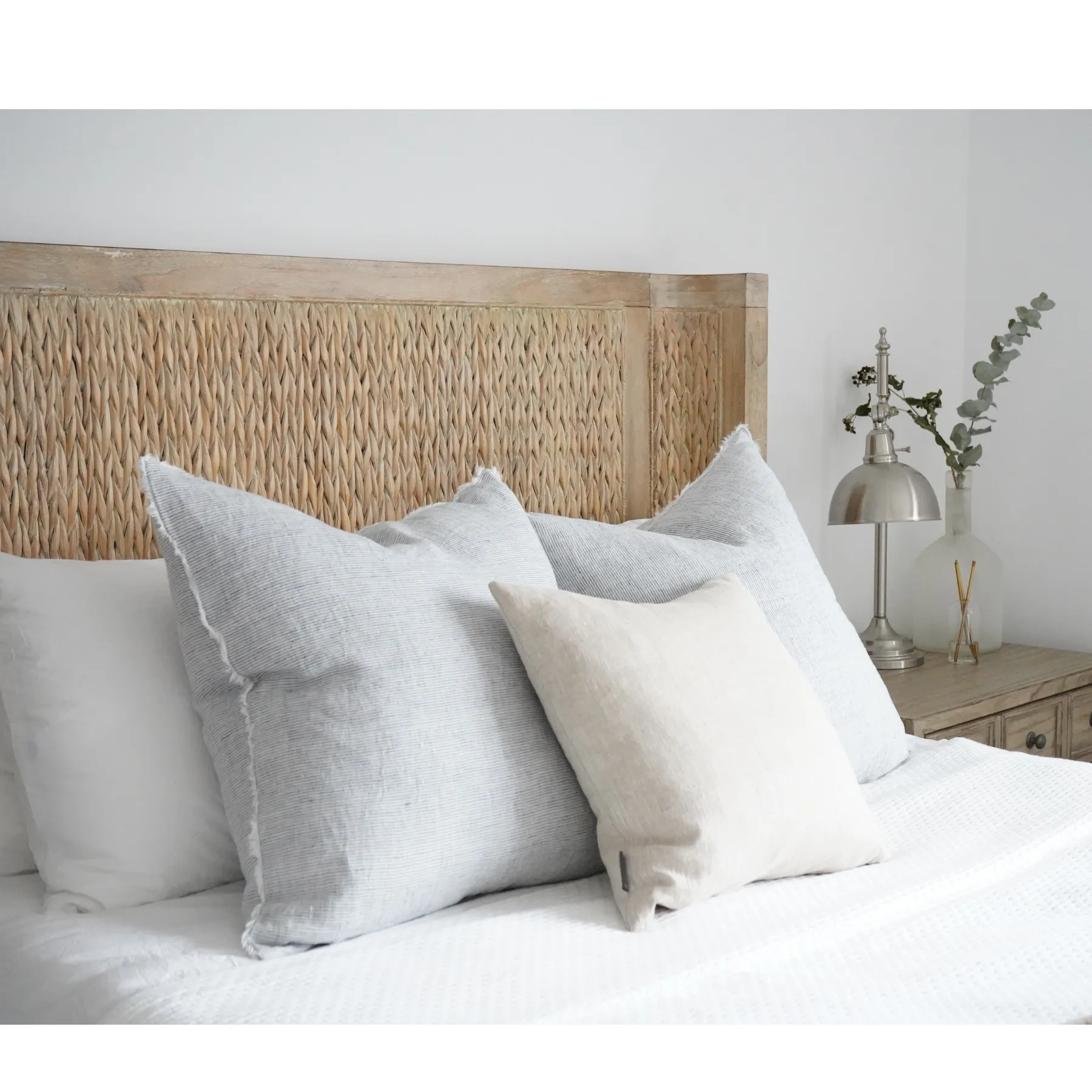 Cambri Denim Stripe Linen Pillow