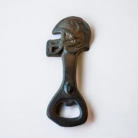 Cast Iron Helmet Bottle Opener