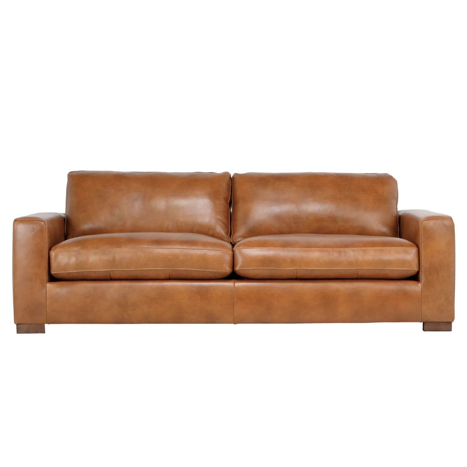 Charlestown Camel Leather Sofa