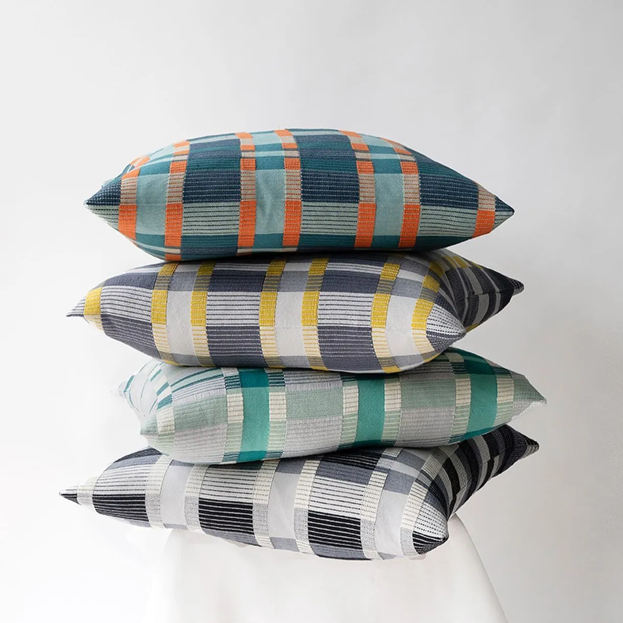 Checkered Grey Toss Cushion