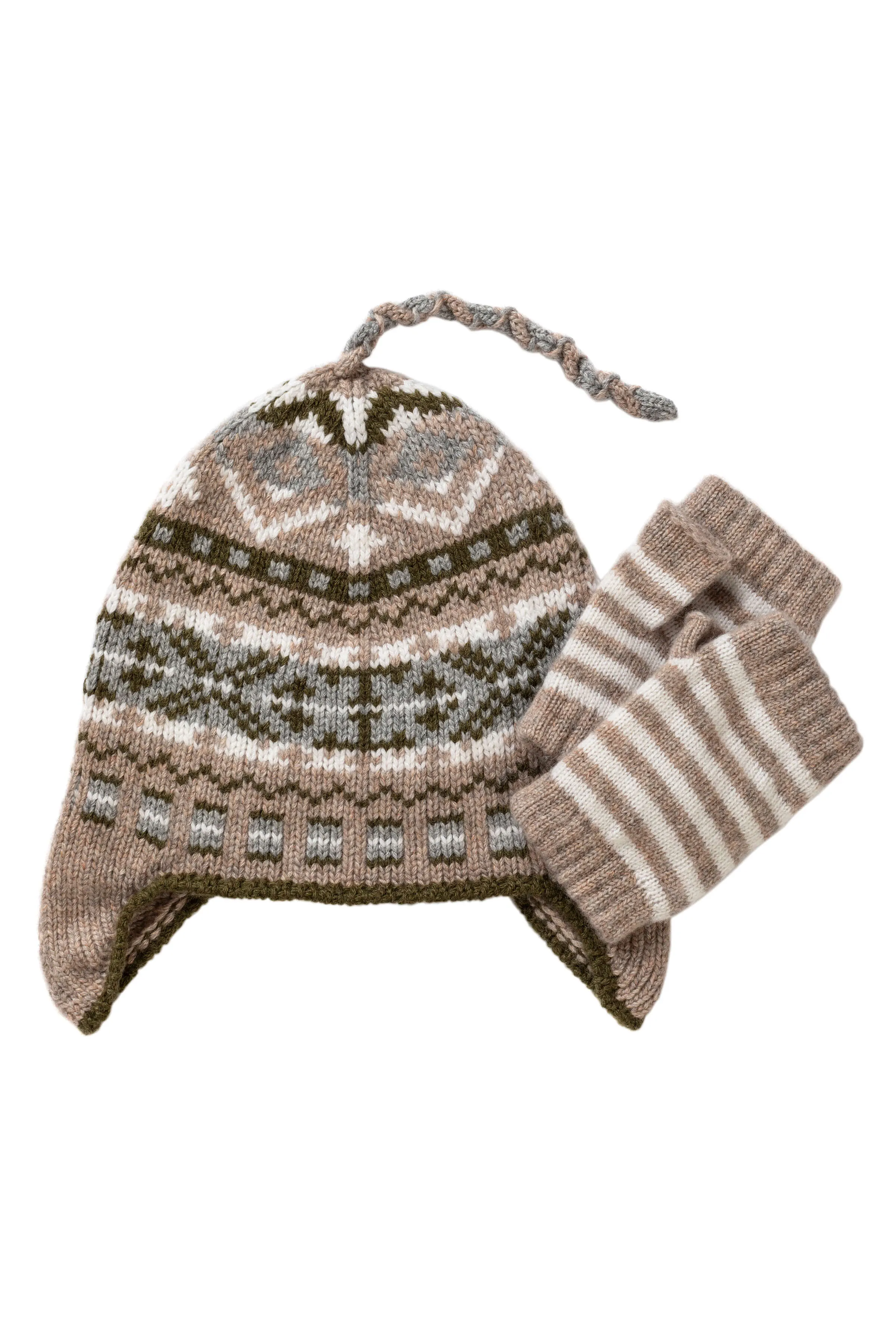 Children's Cashmere Fairisle Inca Beanie