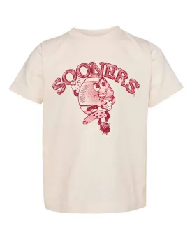 Children's OU Football Run Oatmeal Tee