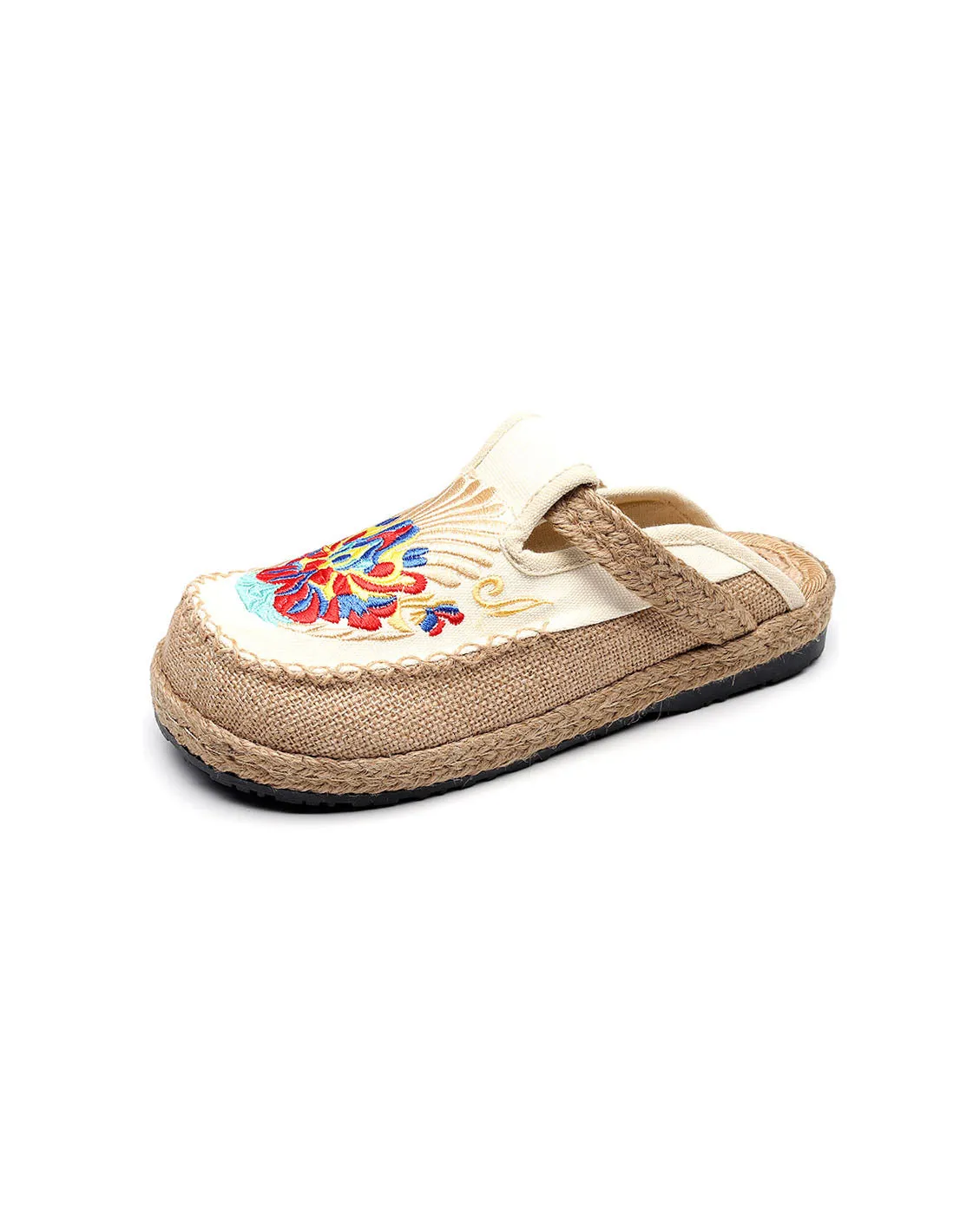 Chinese Style Embroidery Linen Oriental Shoes