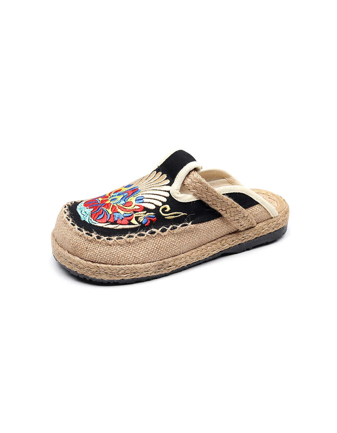 Chinese Style Embroidery Linen Oriental Shoes