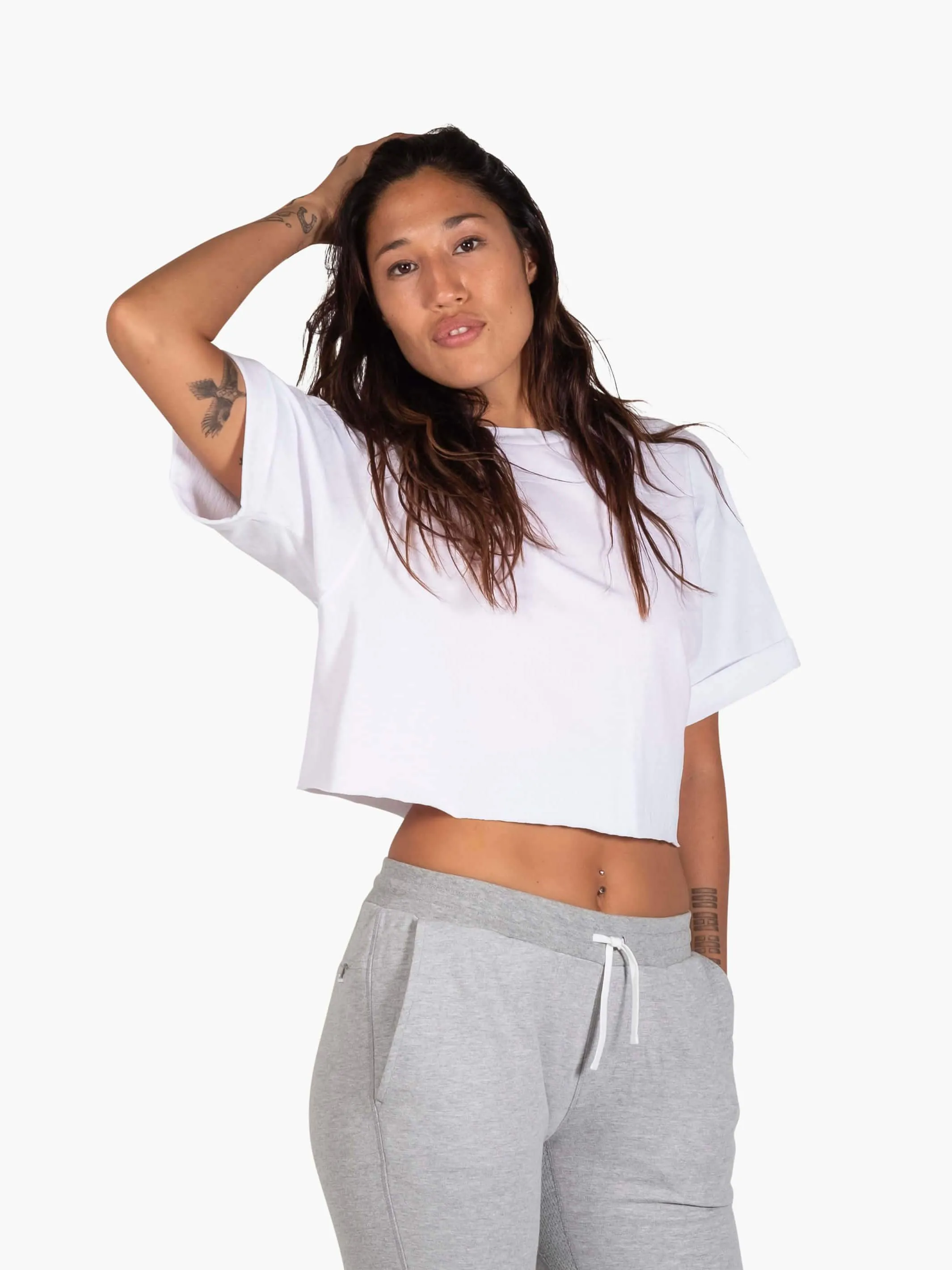 Cropped Football Tee