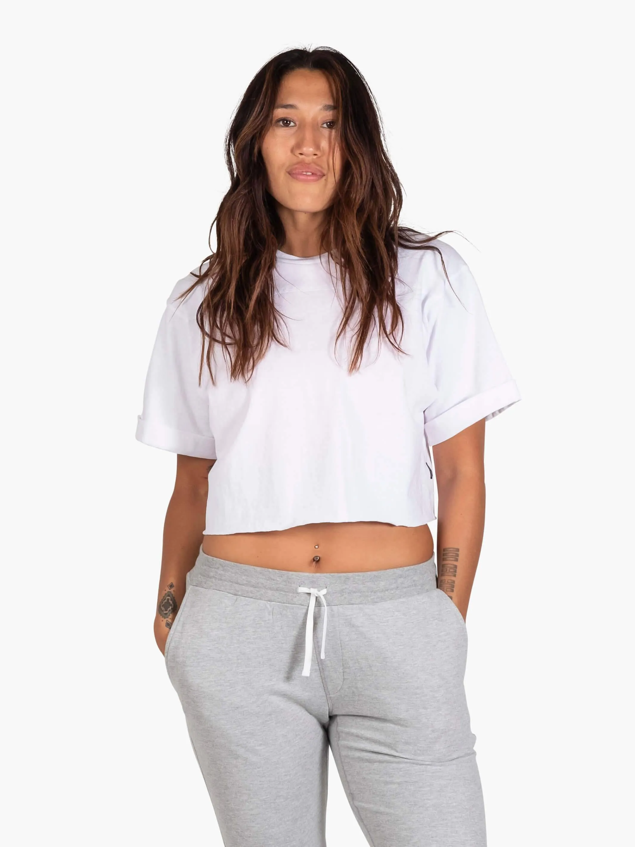 Cropped Football Tee