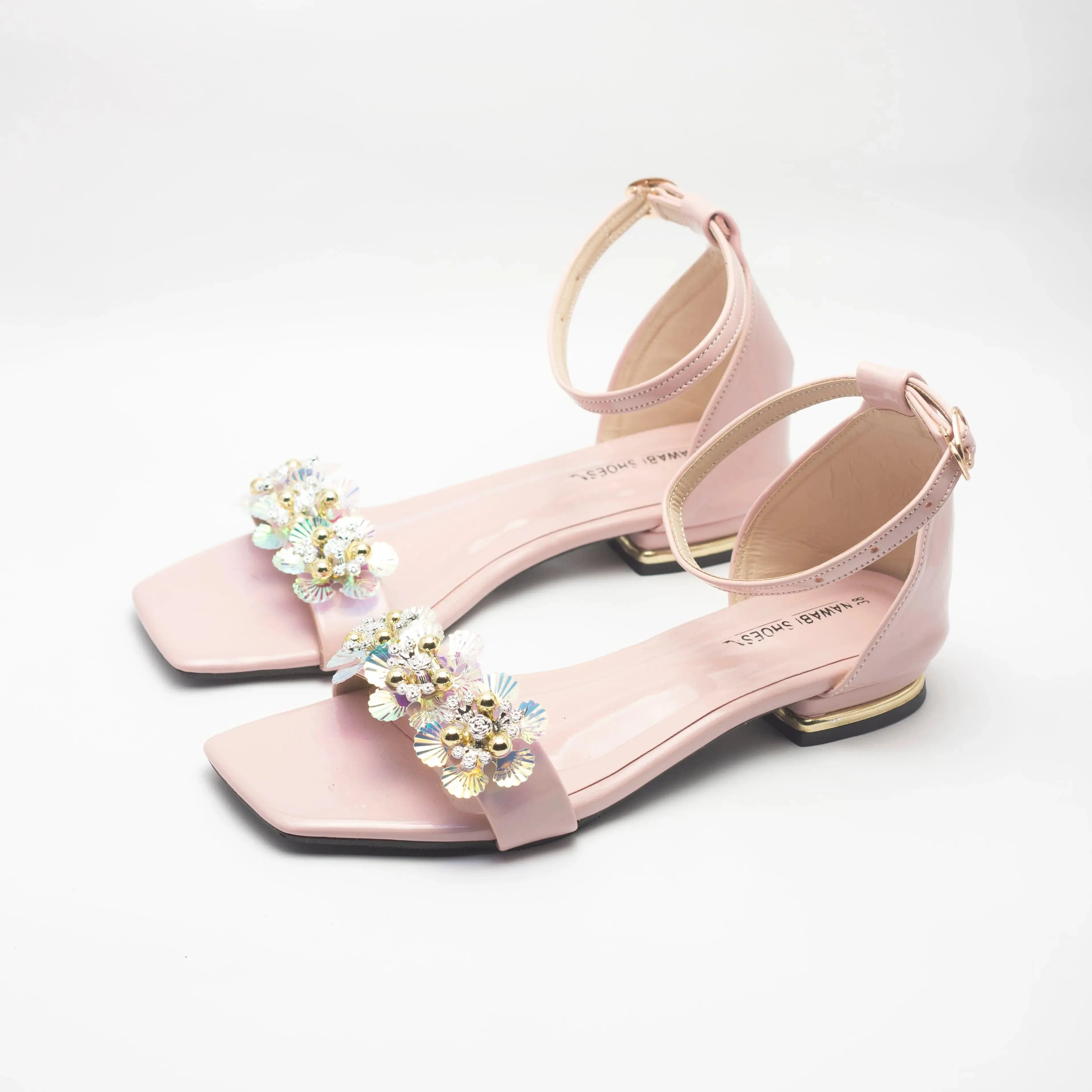 Crystal Strappy Women's Flat Sandals | Nawabi Shoes BD