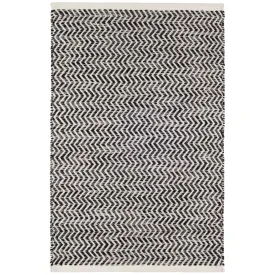 Dash & Albert Coastal Handwoven Black Indoor Outdoor Rug