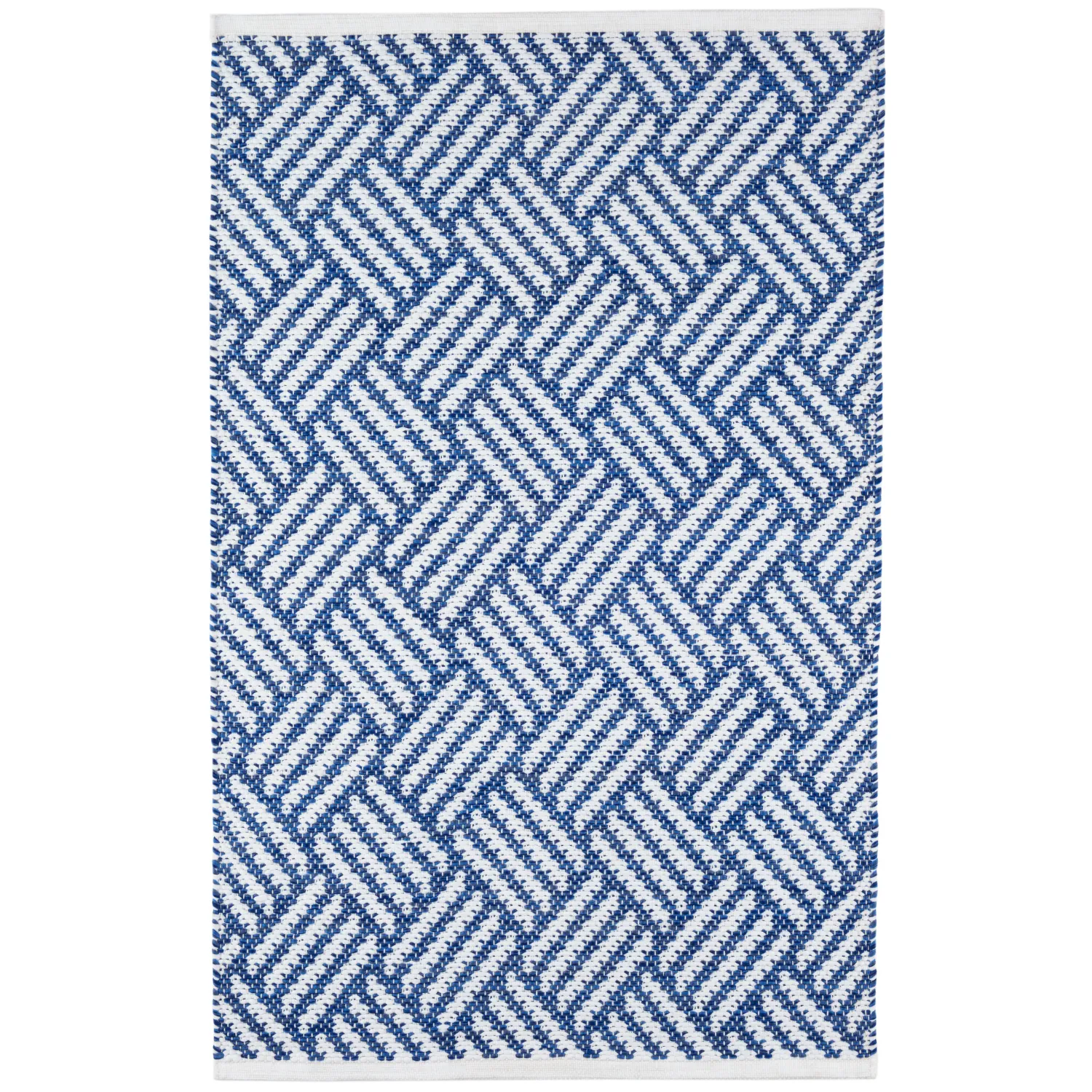 Dash & Albert  Crisscross Handwoven Denim Indoor Outdoor Rug