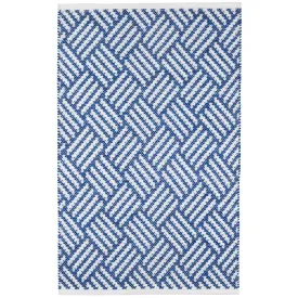 Dash & Albert  Crisscross Handwoven Denim Indoor Outdoor Rug