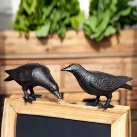 Decorative Onyx Crow Statue