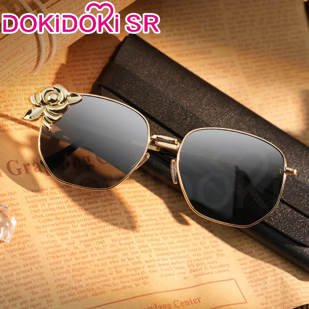 DokiDoki-SR Game Genshin Impact Cosplay Fontaine Navia Cosplay Metal Ver. Sunglasses Glasses