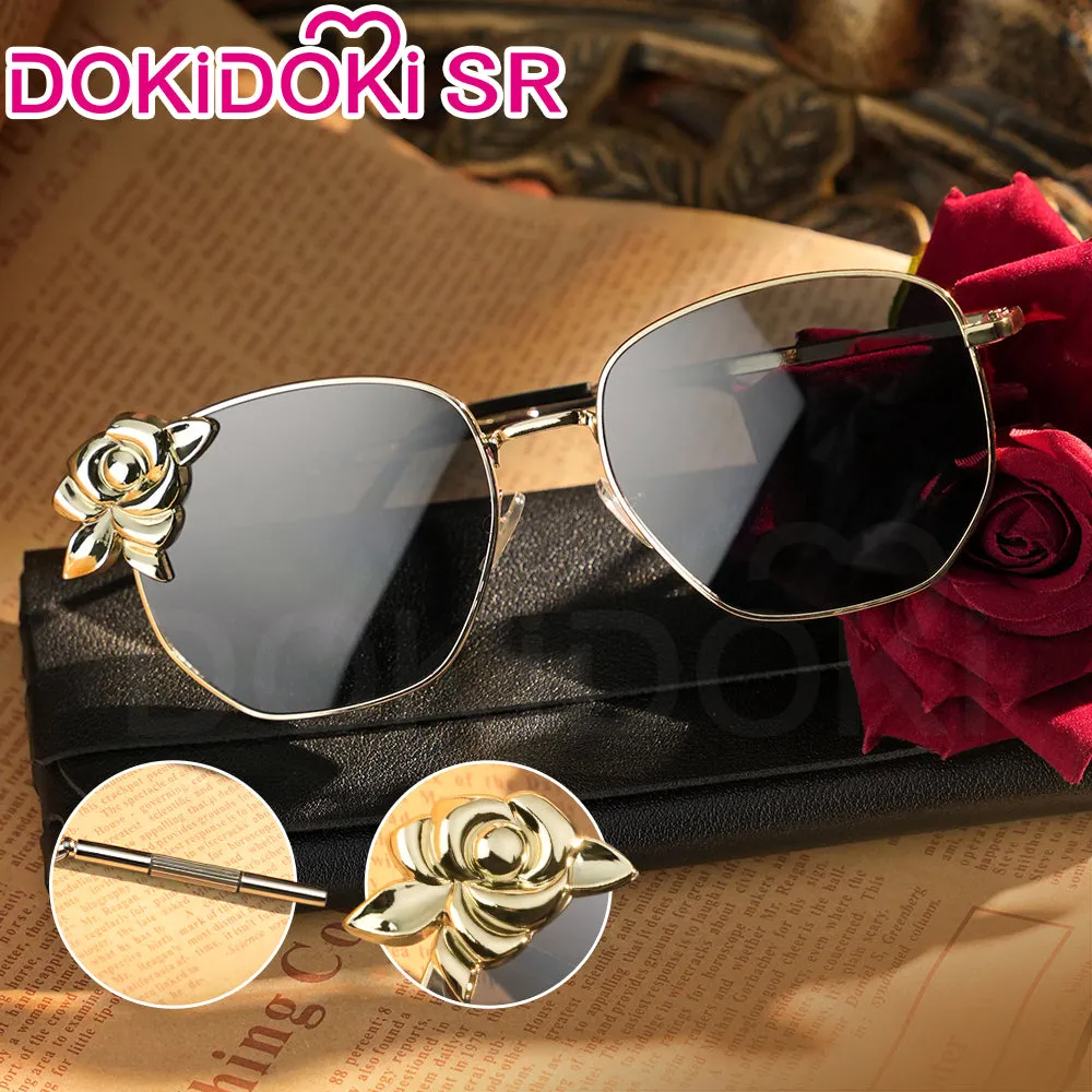 DokiDoki-SR Game Genshin Impact Cosplay Fontaine Navia Cosplay Metal Ver. Sunglasses Glasses