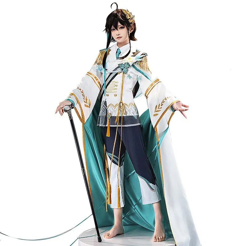 DokiDoki-SR Game Genshin Impact Venti Cosplay Costume Nameless Bard Cosplay King and the Archon Doujin Costume Shounen