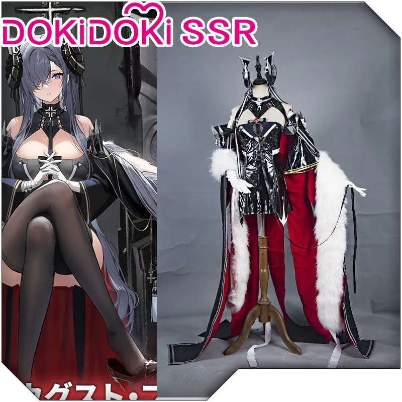 DokiDoki-SSR Game Azur Lane Impact KMS August von Parseval Cosplay Costume