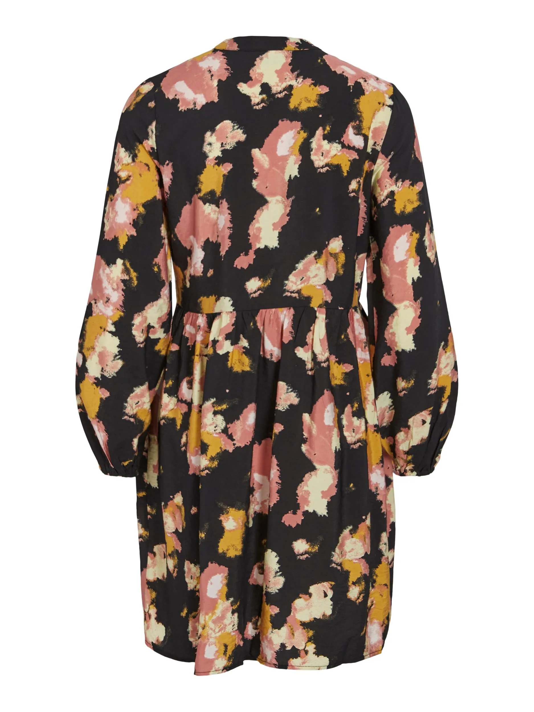 DORTEA SHIRT DRESS (BLACK/ OLD ROSE)