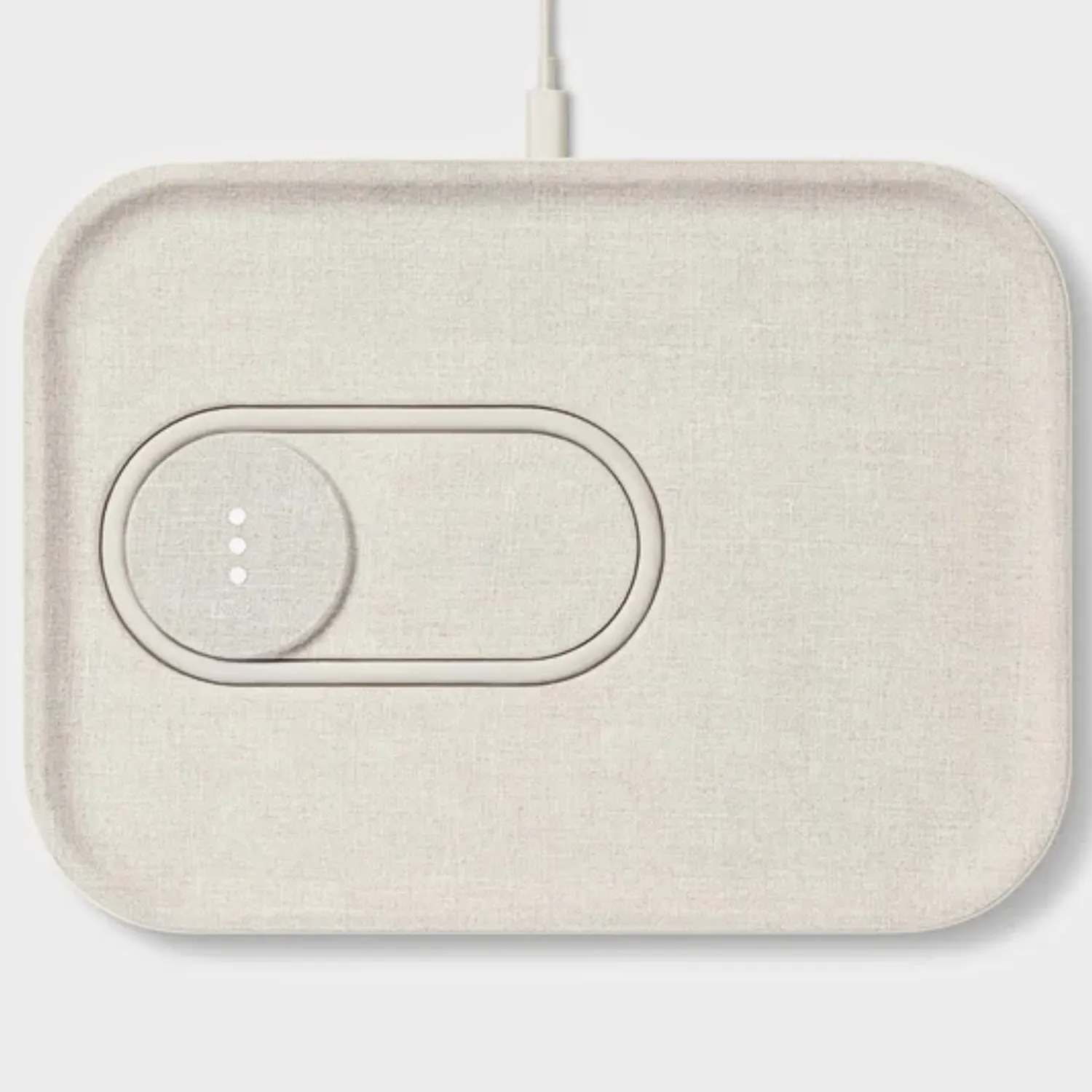 Dual Linen Wireless Charger Tray