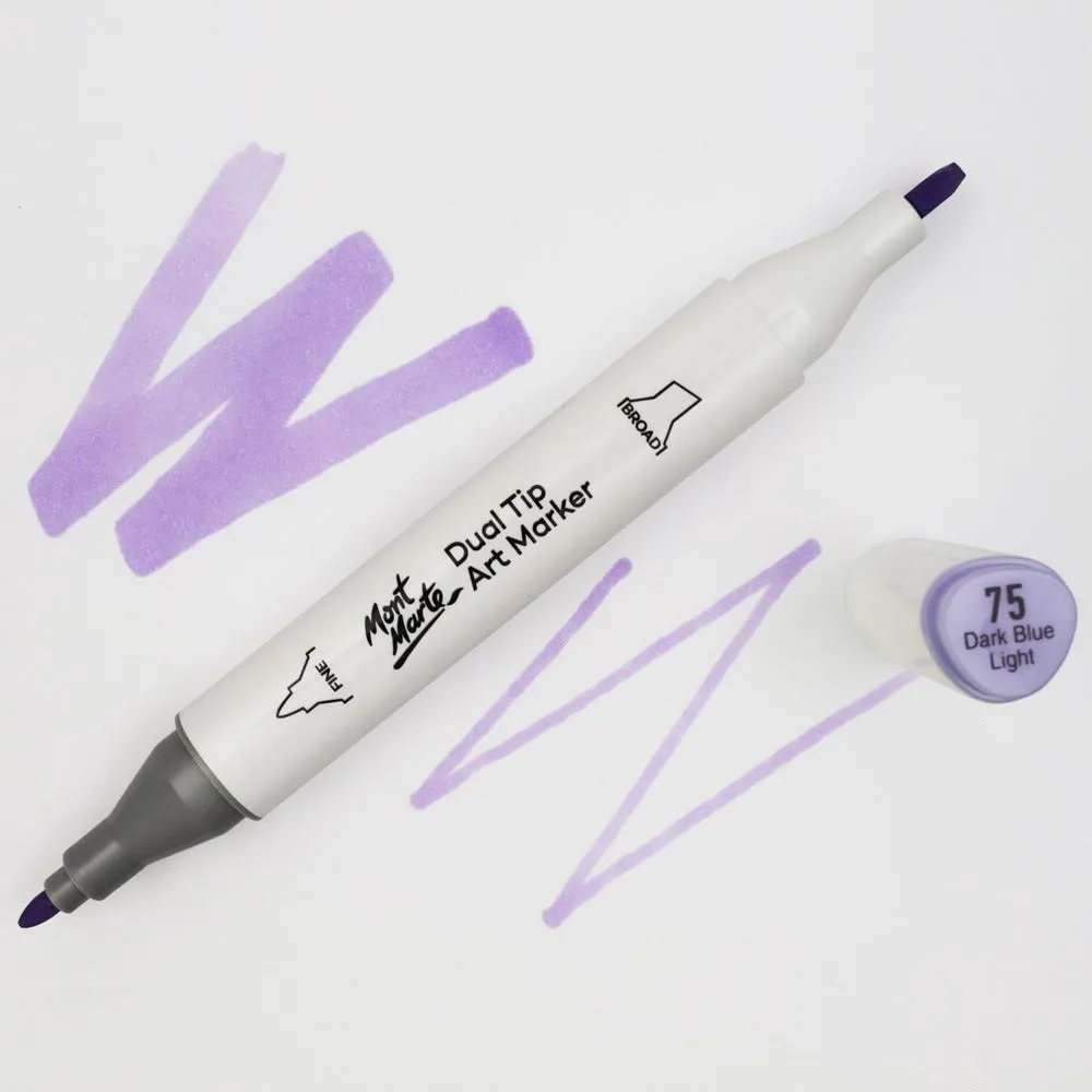 Dual Tip Art Marker Premium - Dark Blue Light 75