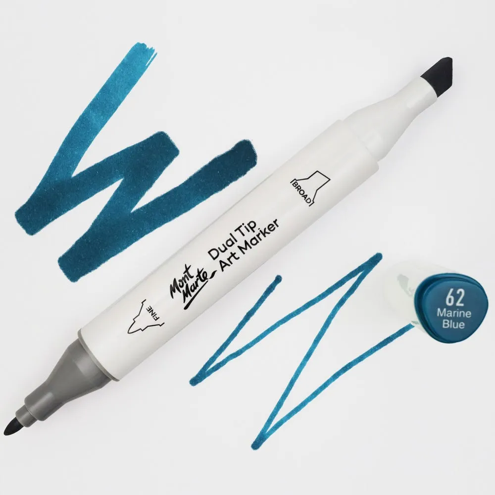 Dual Tip Art Marker Premium - Marine Blue 62