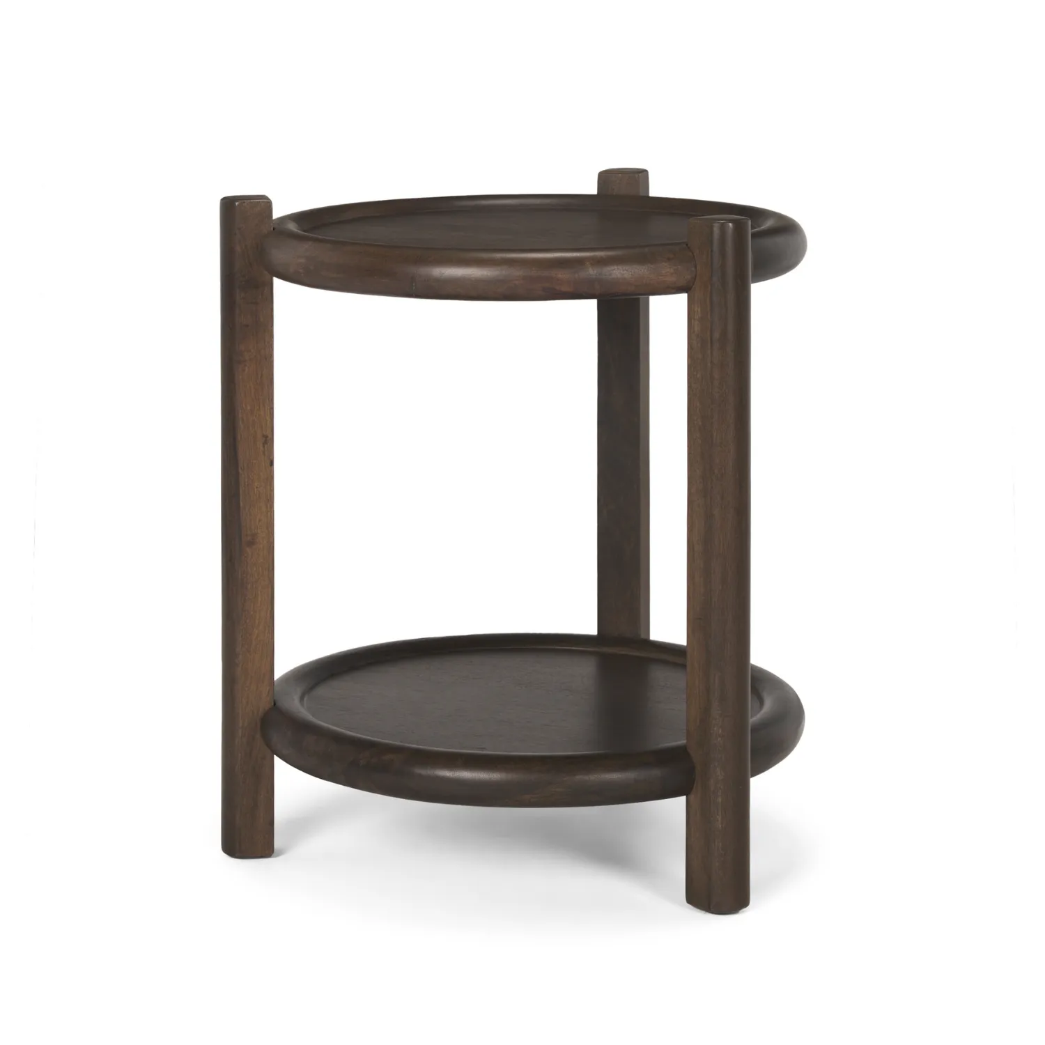 Emard Espresso Wood Side Table