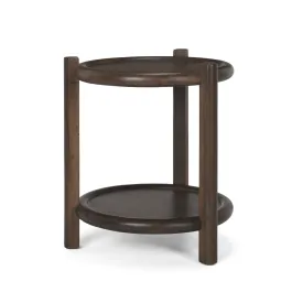 Emard Espresso Wood Side Table